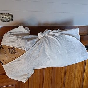 Peach Love California textured wrap dress size medium made in the USA